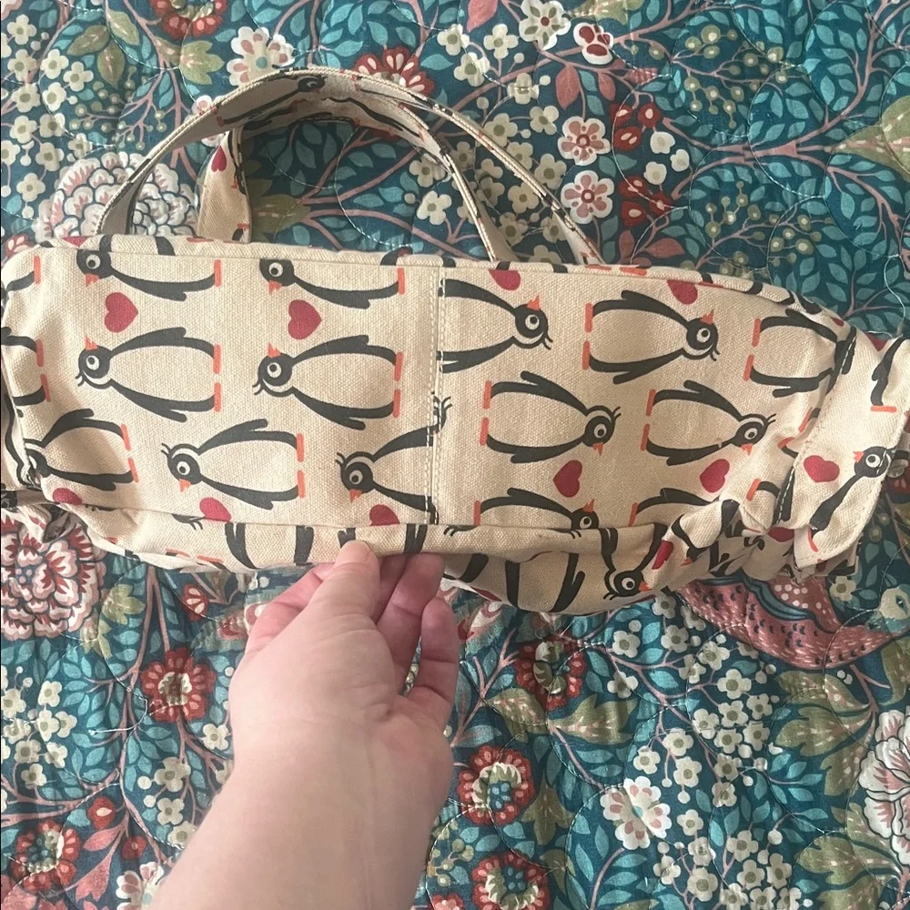 Bungalow 360 Tan Penguin Print Shoulder Bag - Picture 4 of 9